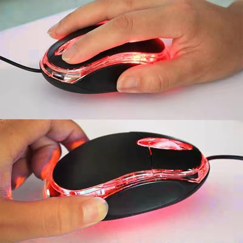 Guiheng 2 Pack Wired Mini Optical Mouse Computer Mouse Ergonomic Mouse with USB Mouse for Laptop PC Desktop mice Compatible with Windows Linux Mac fit for Office Business Home,Kids（Black） - color: 2 pack black