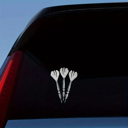2pcs Darts Flower Sparkling Sunflower Self-Adhesive PVC Rainbow Glittery Decal Sticker for Cars, Laptops, Trucks, Motorcycles Wall Window Luggage Scratch Cover Door Multi-Surface Decor Sticker