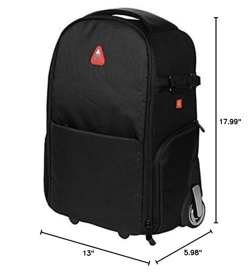 Vivitar Series 1 Trolley DSLR Camera Backpack Case with Wheels (Black)