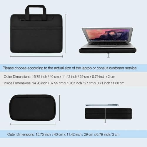 Laptop Case 15.6 Inch Briefcase with Detachable Belt Bag,Compatible with MacBook Pro Model of 15-16 Inch and Most Popular 15.6 Inch Notebooks Chromebooks (B01K01) - color: B01k01