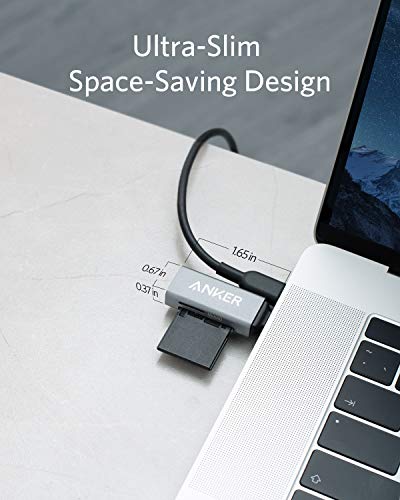 Anker SD Card Reader, 2-in-1 USB C Memory Card Reader for Digital Camera SD Card Viewer with Dual Slot for SDXC, SDHC, SD, MMC, RS-MMC, Micro SDXC,MicroSD, Micro SDHC Card, and UHS-I Cards | For iPhone and Laptops, Card Viewer with Dual Slots for SDXC/SDH