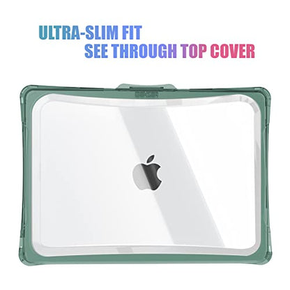 IBENZER Hexpact Protective MacBook Air 13 inch Case M5 2026 M4 2025 M3 M2 2024-2022 A3449 A3240 A3113 A2681, Heavy Duty Case & KeyboardCover & ScreenFilm, Midnight Green, HPE-KK-MTGN+2 - color: Midnight Green