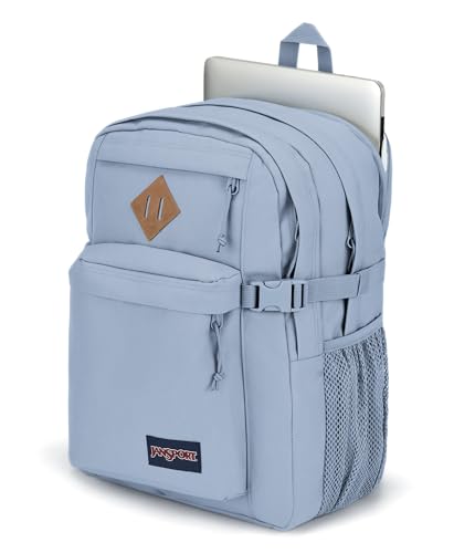 JanSport Main Campus FX Backpack - Travel or Work Bag w 15-Inch Laptop Pack with Leather Trim, Blue Dusk - color: Blue Dusk