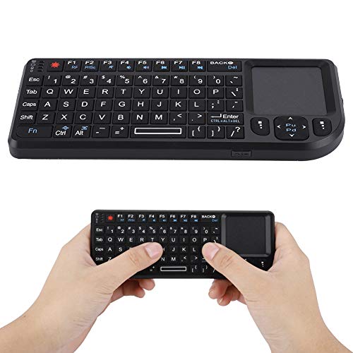 2.4GHz Wireless Touchpad Keyboard, Super Thin&Lightweight Rechargeable Ultra Mini Thin USB Backlit Keyboard, Plug and Play Fits for HTPC, for PS3/4