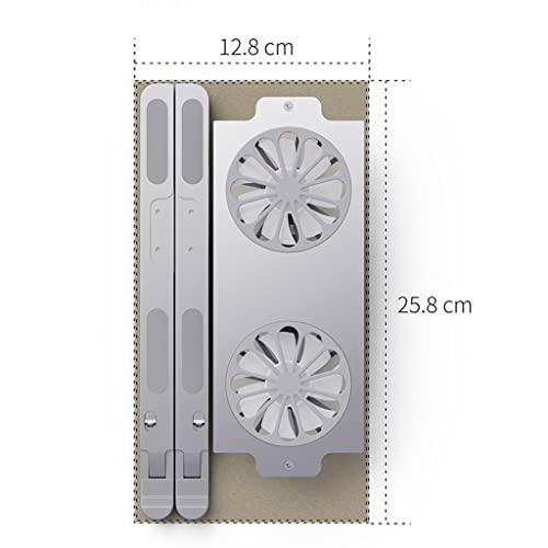 Aluminum Adjustable Laptop Stand for Tablet Notebook Cooling Fan Pad Portable Base - color: D