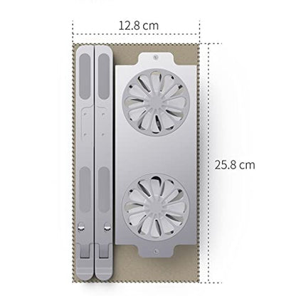 Aluminum Adjustable Laptop Stand for Tablet Notebook Cooling Fan Pad Portable Base - color: E