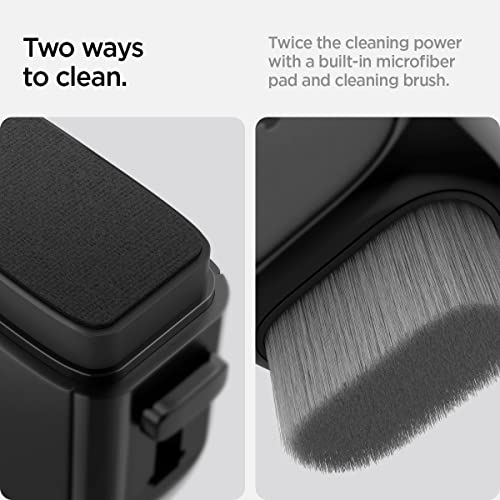 ﻿Spigen EZ Slide & Brush Screen Cleaner for Tesla Model Y 2025/26 (Juniper) & 3/Y/S/X/Cybertruck and Screens, Phones, Laptops, Tablets (Extra Microfiber Pad Included) [Black] | Tesla Model Y 2025/26 (Juniper) & 3/Y/S/X/Cybertruck and Screens, Phones, Lap