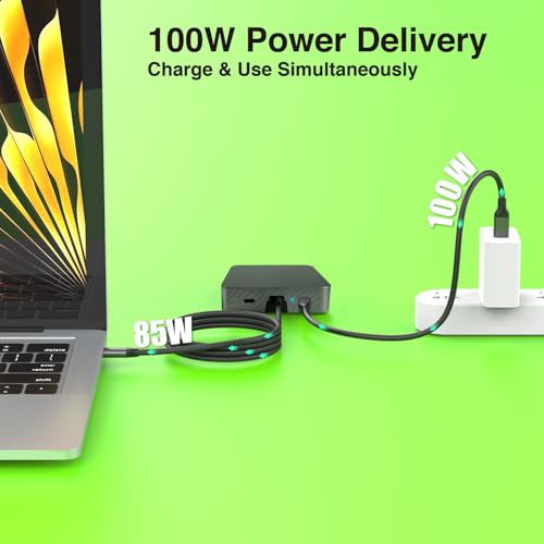 Docking Station 11 in 1 with SD/TF, USB 3.0/5Gbps, RJ45 Ethernet Ports,100W PD, Audio jack,Support Triple or Dual Monitor 4K (2 DP+HDTV),for Dell HP Lenovo Surface MacBook Laptop-Carbon fiber patterns
