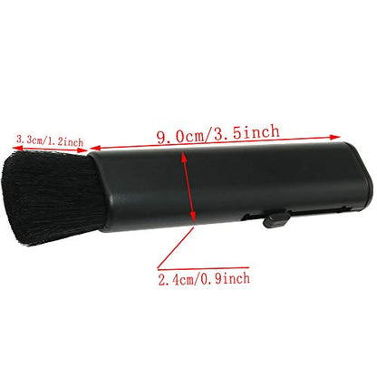 Telescopic Brush, Keyboard Brush, Lens Soft Brush, Computer Camera Cleaning Supplies, MJ115 Black, Camera Lens Cleaner Brush-Goat Hair / Small
