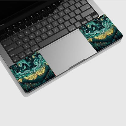 Universal Laptop Skin Sticker with 2 Wrist Pad Skins, Waterproof Scratch Resistant Vinyl Laptop Cover Decal, Cut to Fit for 11–15.6 Inch MacBook HP Dell Lenovo, Fantasy Villa - color: Fantasy Villa