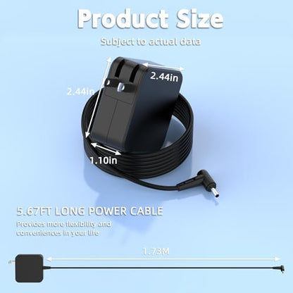 19V 2.37A 45W ASUS Laptop Charger for ZenBook UX305 VivoBook X540 | 4.0x1.35mm Small Tip, Foldable Plug, 5.6FT Cable, 100-240V, for Chromebook C202 Q302 S200