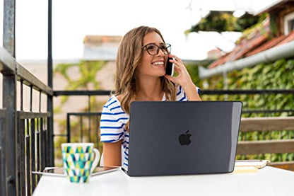 Teryeefi MacBook Air 13.6 Inch Case 2022-2025 Model: A2681/A3113/A3240, Hard Shell Cover with Keyboard Cover & USB 3.0 Adapter for New MacBook Air 13 M4 M3 M2 Chip, Crystal Black - color: Crystal Black