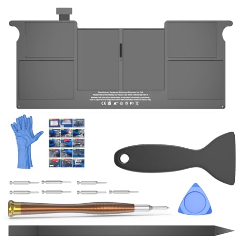A1465 Battery Replacement, A1406 Battery for MacBook Air 11 Inch Early 2015, Early 2014, Mid 2013, Mid 2012, Mid 2011 Model A1370 A1495 Capacity 7.6V 39W 5100mAh