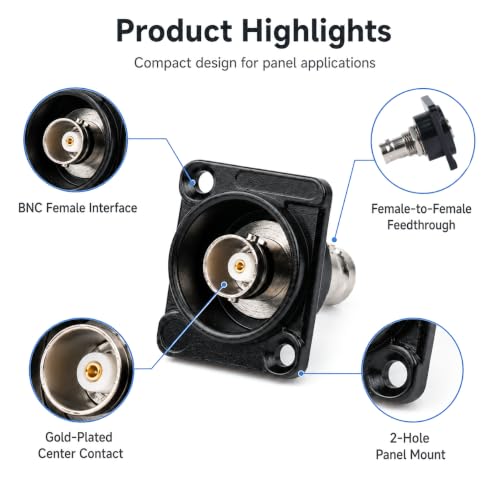 Toronce D R Series Panel-Mount Connector (BNC) - size: BNC