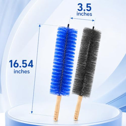 Fan Cleaning Brush,Fan Brush Cobweb Duster Microfiber Duster,Bendable Microfiber Head,Fan Cleaner Brush Reusable Dust Remover Washable ldeal for Electric Fans Air Conditioning,Curtain(Mixed 2Pcs)
