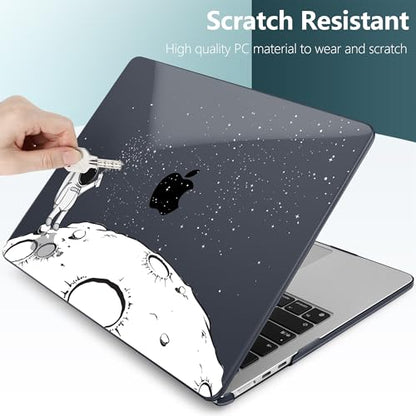 DONGKE for MacBook Air 13 Inch Case M5 2026 M4 2025 M3 M2 2024-2022 A3449 A3240 A3113 A2681, Plastic Hard Shell & Keyboard Cover & Screen Film for MacBook Air 13.6 Inch Case - Astronaut - color: Astronaut
