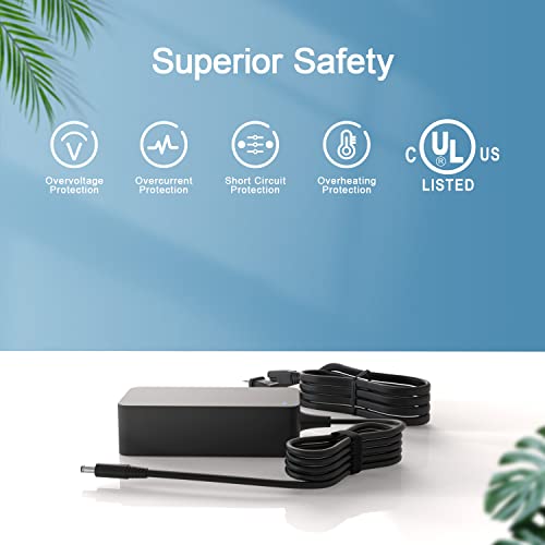 65W AC Adapter Replacement for Dell Docking Station D1000 D3100, Thunderbolt Dock TB15 K16A K16A001 Ultra HD 4K Triple Display Wireless Power Adapter Supply Cord