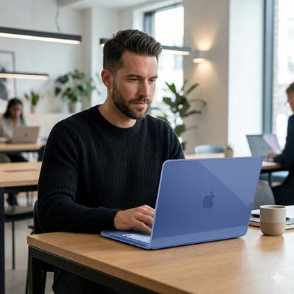 Batianda CrystalAir Case for MacBook Neo 13 Inch 2026, Crystal Indigo | 4-in-1 Bundle Ultra Clear Slim Hard Shell, Lightweight Everyday Protection for MacBook Neo 13 Inch 2026 Model A3404 - color: Crystal Indigo