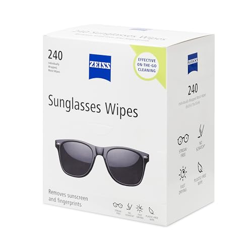 ZEISS Pre Moistened Sunglasses Cleaning Wipes 240 Count - size: 240 Count (Pack of 1)