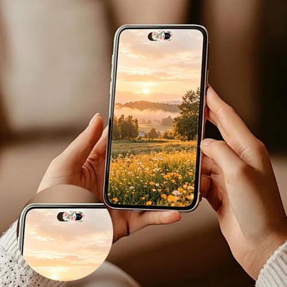 8Pcs 8 Styles Camera Cover Slide Flowers Pattern 0.03 Inch Phone Front Camera Blocker for Mini PC Desktop Computer Tablet Notebook Plastic Durable Privacy Protectors for Home Office Use - color: Flower-3