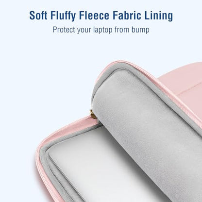 MOSISO Laptop Case 13.3 inch,13-13.3inch Puffy Laptop Sleeve, Pink | Compatible with MacBook Air 13 13.6/Neo/Pro 13/Pro 14,HP Dell ASUS,Twelve Square Quilted Bag with Vertical Pocket&Small Case - color: Pink, size: 13.3 inch