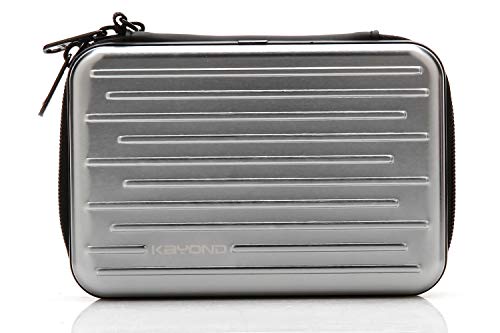 Anti-Shock Silver Aluminium Carry Travel Protective Storage Case Bag for 2.5" Inch Portable External Hard Drive HDD USB 2.0/3.0 (Silvery White) - color: Silvery white