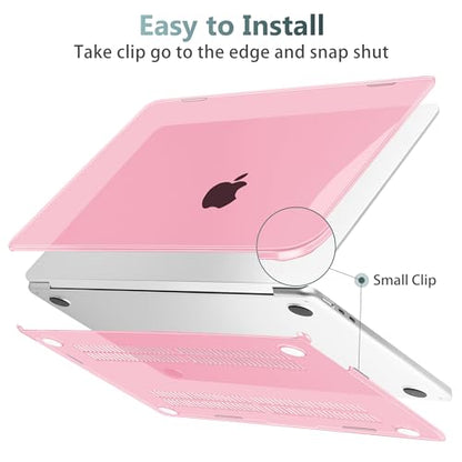 May Chen Case for MacBook Air 13/13.6-inch (M5/M4/M3/M2, 2022-2026 Models A3449 A3240 A3113 A2681), Lightweight | Closes Seamlessly | Ideal for Work Hard Shell Case, Crystal Pink - color: Crystal Pink