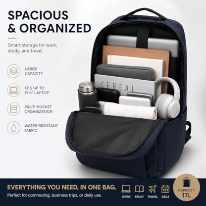 Laptop Backpack for Women & Men, 15.6" Laptop and Tablet Bag with Computer Compartment – Lightweight, Durable Travel & Work Backpacks, Blue - color: Backpack 01 Blue