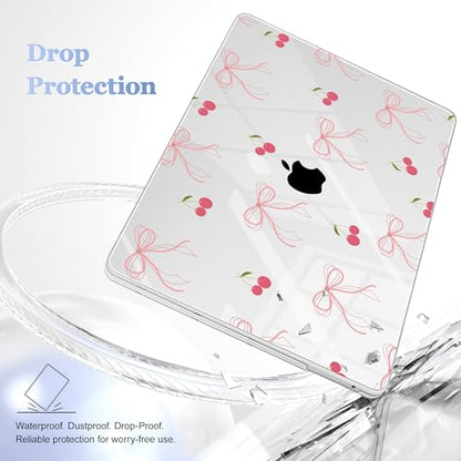 May Chen for MacBook Pro 13 inch Case 2022 2021 2020 Release A2338 M2 M1 A2289 A2251, Plastic Crystal Hard Shell Case Cover for MacBook Pro 13 inch Touch Bar Fits Touch ID, Bow - color: Bow
