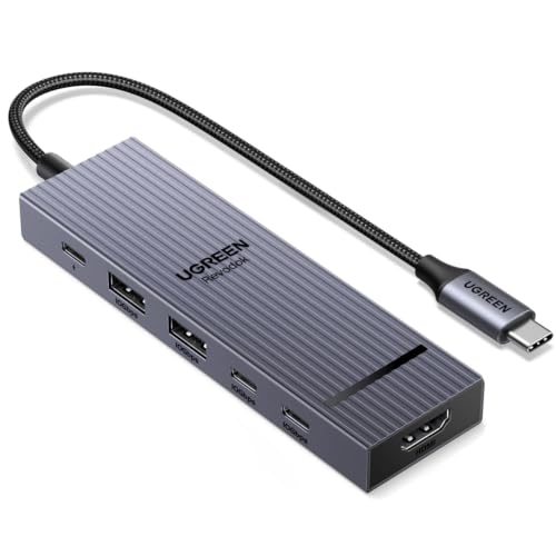 UGREEN Revodok Pro USB-C Hub 6 in 1 10Gbps 4K 60Hz HDMI, 100W Power Delivery for MacBook Neo/Pro/Air, iPad Pro, Thinkpad Rog Ally and More.