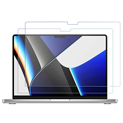 ProCase 2 Pack Screen Protectors for MacBook Pro 14 inch 2026 M5 / M5 Pro / M5 Max & 2024 M4 A3112 A3185 A3401 / 2023 2022 2021 M3 M2 M1 Pro Max, Tempered Glass Film for 14"