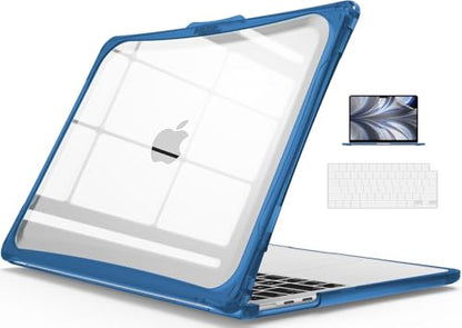 IBENZER Hexpact Protective MacBook Air 13 inch Case M5 2026 M4 2025 M3 M2 2024-2022 A3449 A3240 A3113 A2681, Heavy Duty Case & KeyboardCover & ScreenFilm, Navy Blue, HPE-KK-NVBL+2B - color: Navy Blue