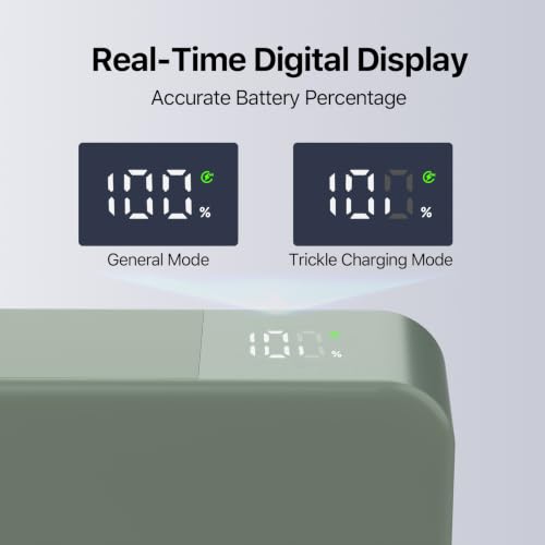 NOBIS Portable Charger 20000mAh 90W Laptop Power Bank | 2C+2A USB-C Fast Charging Battery Pack with LED Display for Laptops, Tablets, Steam Deck & Phones - color: Green