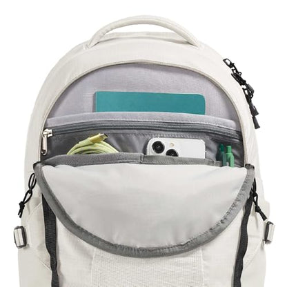 The North Face Women's Recon Everyday Laptop Backpack - Commuter Travel Bag, 18" Laptop Sleeve, Water-Repellent, White Dune/TNF Black, One Size - color: White Dune/Tnf Black, size: One Size