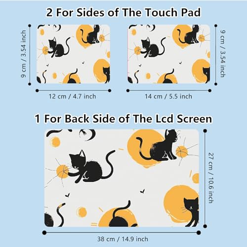 Universal Laptop Skin Sticker with 2 Wrist Pad Skins, Waterproof Scratch Resistant Vinyl Laptop Cover Decal, Cut to Fit for 11–15.6 Inch MacBook HP Dell Lenovo, Cat Pet - color: Cat Pet
