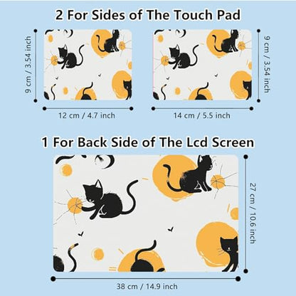 Universal Laptop Skin Sticker with 2 Wrist Pad Skins, Waterproof Scratch Resistant Vinyl Laptop Cover Decal, Cut to Fit for 11–15.6 Inch MacBook HP Dell Lenovo, Cat Pet - color: Cat Pet