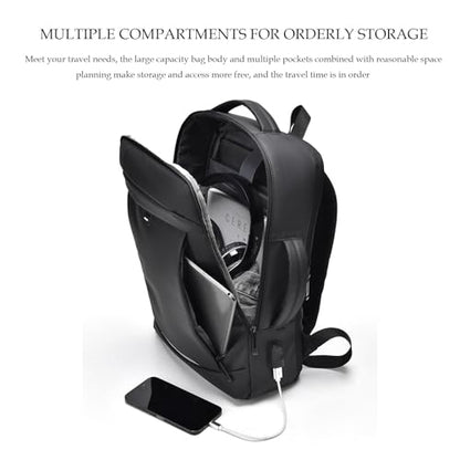 Business Backpack For Men And Women 16 Inch, Waterproof Travel Laptop Backpack With USB Charger Port, Lightweight Work Computer Bag,College Laptop Backpacks,Black