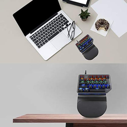 MOTOSPEED K27 One-Handed Mechanical Mini Gaming Keypad 27 Keys, 9 LED Backlit USB Wired Mechanical Gaming Keyboard for Pro Keyboard Computer/PC/Desktop/Laptop/Mac