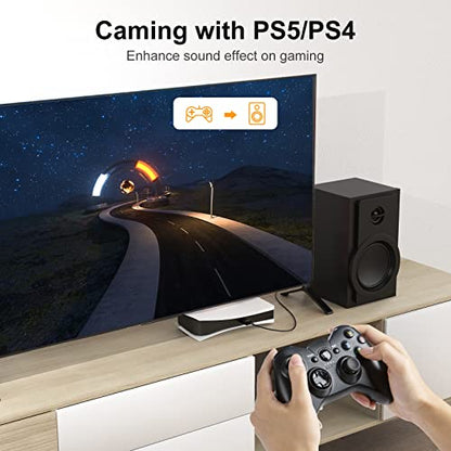 CableCreation USB Audio Adapter with 3.5mm Jack, USB External Stereo Card | External Stereo Sound Card with 3.5mm Earphone and Microphone for PS4, PS5, Windows, Mac, Linux, Plug and Play, Black - color: Black, size: 1-Pack