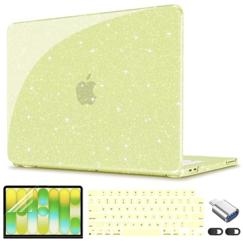 CISSOOK for MacBook Neo 13 inch Case Glitter Citrus 2026 Model A3404 - color: Citrus Glitter