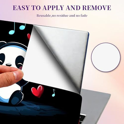 Laptop Skin Sticker Laptop Cover for 12" 13" 13.3" 14" Laptop Stickers,Reusable Skin Sticker Cover Personalized Art Waterproof & Scratch-Resistant Protector Case,Panda Wearing Headphones - color: Panda Wearing Headphones