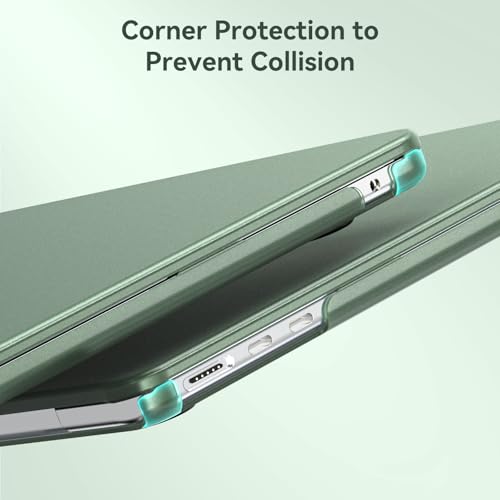 BlueSwan for MacBook Air 13 inch Case, M5 M4 M3 M2 2026-2022 Laptop Cover | 100% Match Official Color, Matte Grippy Texture, Scratch Resistant, Easy to Snap on, Air 13.6 Protective Hard Shell - color: Midnight Green