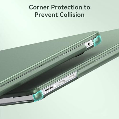 BlueSwan for MacBook Air 13 inch Case, M5 M4 M3 M2 2026-2022 Laptop Cover | 100% Match Official Color, Matte Grippy Texture, Scratch Resistant, Easy to Snap on, Air 13.6 Protective Hard Shell - color: Midnight Green