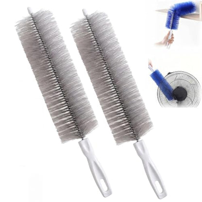 Fan Cleaning Brush, Bendable Microfiber Head, Microfiber Duster for Electric Fan and Blind, Reusable Dust Remover Washable ldeal for Electric Fans Air Conditioning, Home Car Vents, Curtain (Gray 2PCS) - color: Gray 2pcs