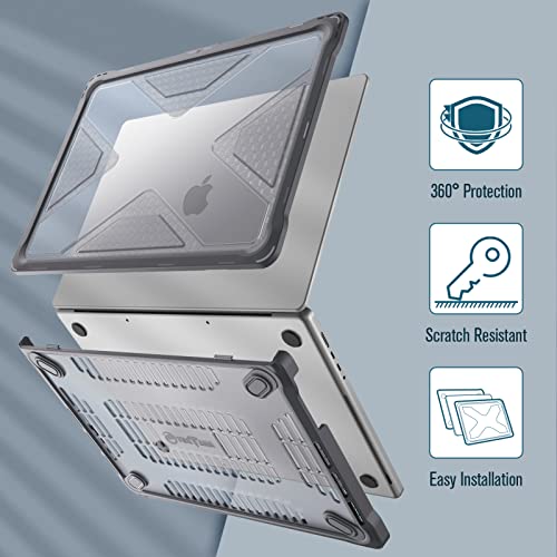 Fintie Case for MacBook Pro 16 Inch A3429 A3428 A3403 A3186 A2991 A2780 A2485 (2026-2021) - Heavy Duty Rugged Hard Shell Cover for MacBook Pro 16" M5/M4/M3/M2/M1 Chip, Gray - color: Gray