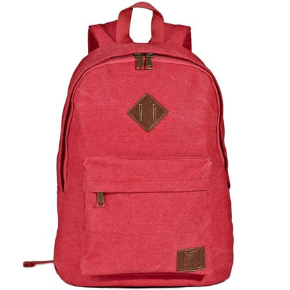 Durable Canvas College Rucksack Laptop Excursion Backpack Travel Notebook School Backpack Bookbag For Men Women Red Factory Directly - color: Red