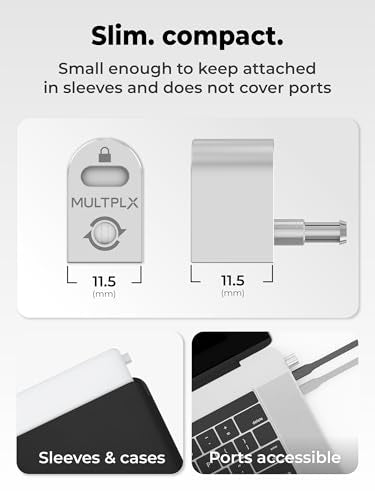 Laptop Lock Adapter for Security Lock | Adds Security Slot To Any Laptop inc MacBook | Use With Standard T-Shaped Bar Cable Locks | No Adhesive Needed