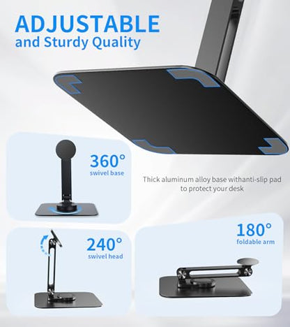 Adjustable Portable Magnetic Monitor/iPhone/Tablet Stand Magnetic Quick-Release - Foldable 10.1 10.5 11 11.6 12 12.5 15.6 17 17.3 18 18.5 inch Portable Monitor iPad Air mini Pro Samsung POS, Kindle