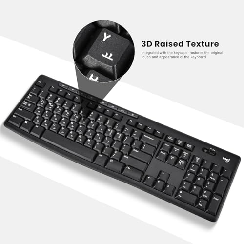 2PCS Korean Keyboard Letter Stickers with Tweezer - 3D Hangul Keyboard Letters Replacement Stickers, Korean Alphabet for Laptop Computer PC Desktop Keyboard, Peel-Off Film, Leave Letters - size: Korean-White