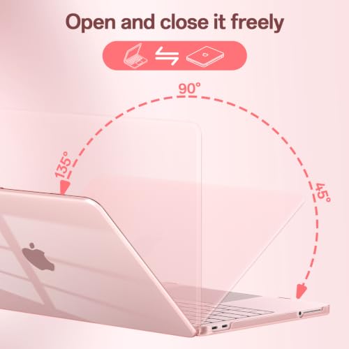 Case Compatible with MacBook Neo 13 inch 2026 (Model A3404), Scratch Resistant Protective Hard Shell Cover, Crystal Blush - color: Crystal Blush